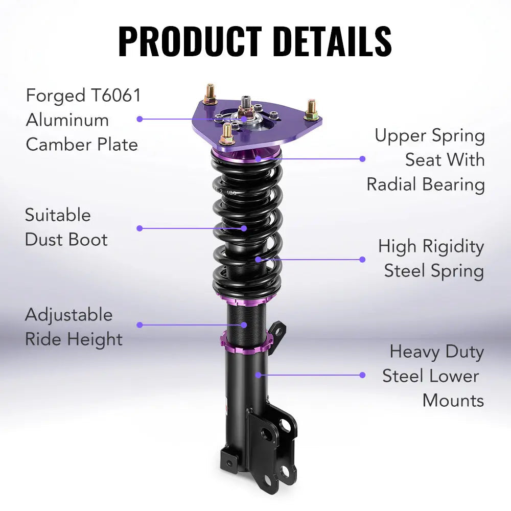 Coilover Shock Absorbers Struts for 2006-2012 Mitsubishi Eclipse (4G2004-2012 Mitsubishi Galant (DJ)