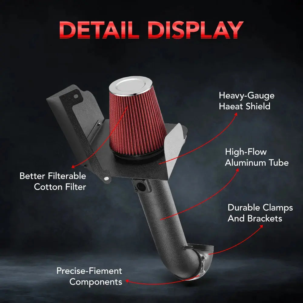 Cold Air Intake For 2009–2014 Chevrolet Silverado 1500/Tahoe, GMC Yukon/Sierra 1500 & Cadillac Escalade 4.8L 5.3L 6.0L 6.2L