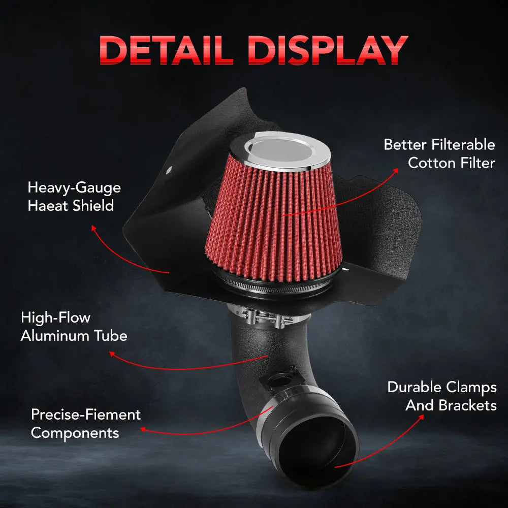 Cold Air Intake w/ Heat Shield for 2009-2015 Cadillac CTS-V 6.2L LSA Supercharged V8