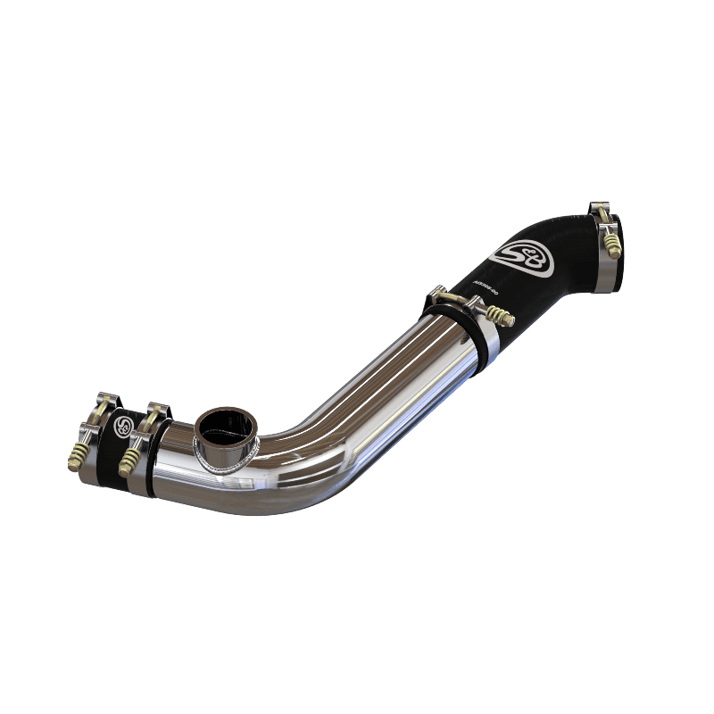 Cold Side Intercooler Pipe With Blowoff Valve Flange for Turbosmart Raceport for 2020-2024 Ford Explorer ST, Lincoln Aviator 3.0L S&B
