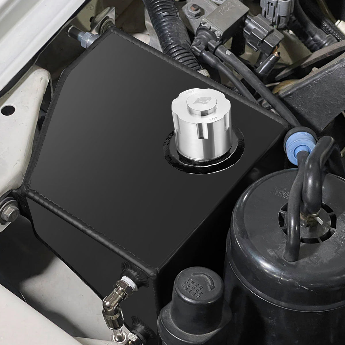 2003–2007 Ford 6.0L Powerstroke Aluminum Coolant Reservoir(No Cap) Flashark