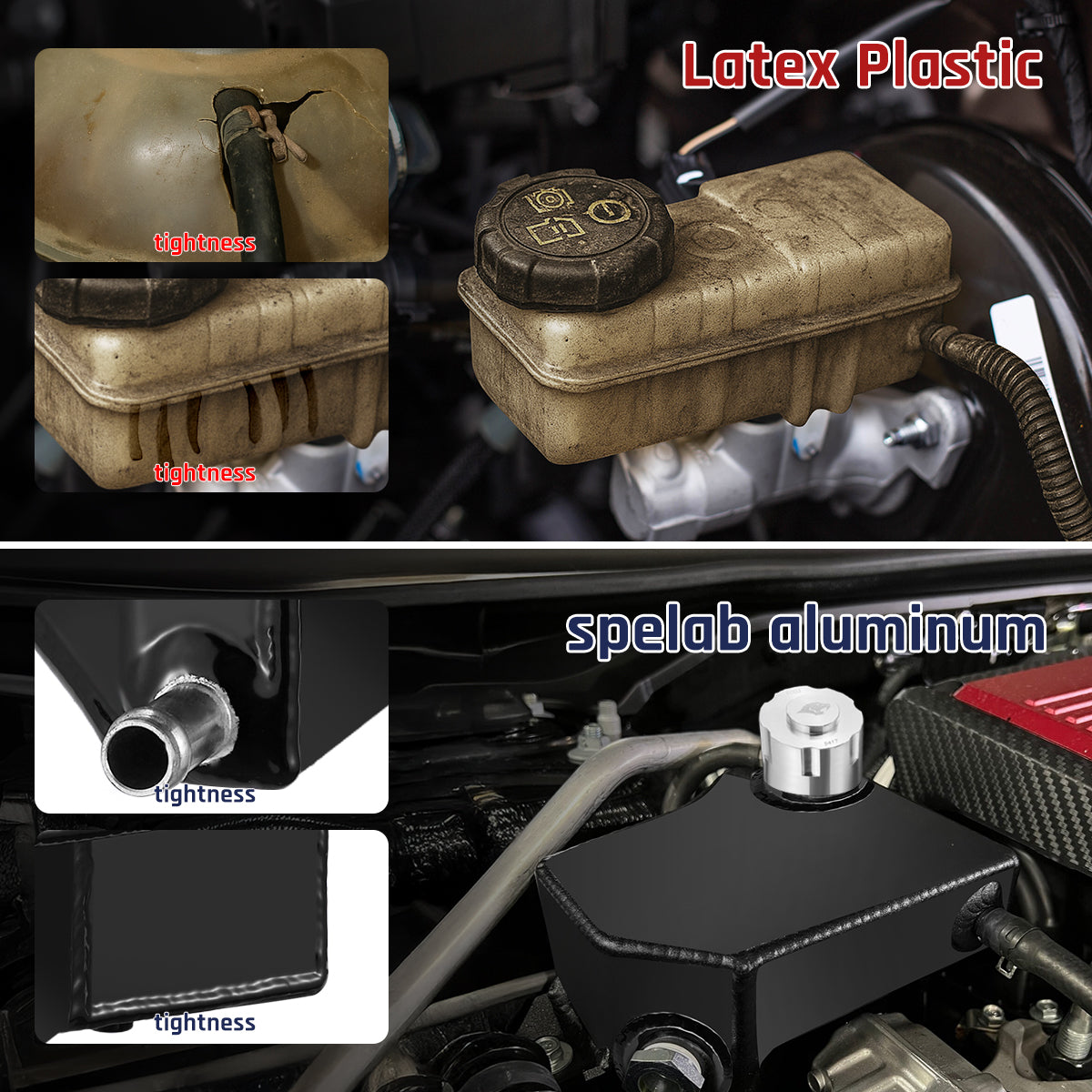 2003–2007 Ford 6.0L Powerstroke Aluminum Coolant Reservoir(No Cap) Flashark