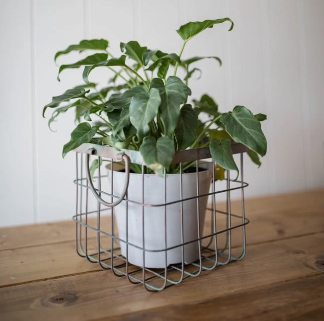 Patina Metal Basket KB Decor & More