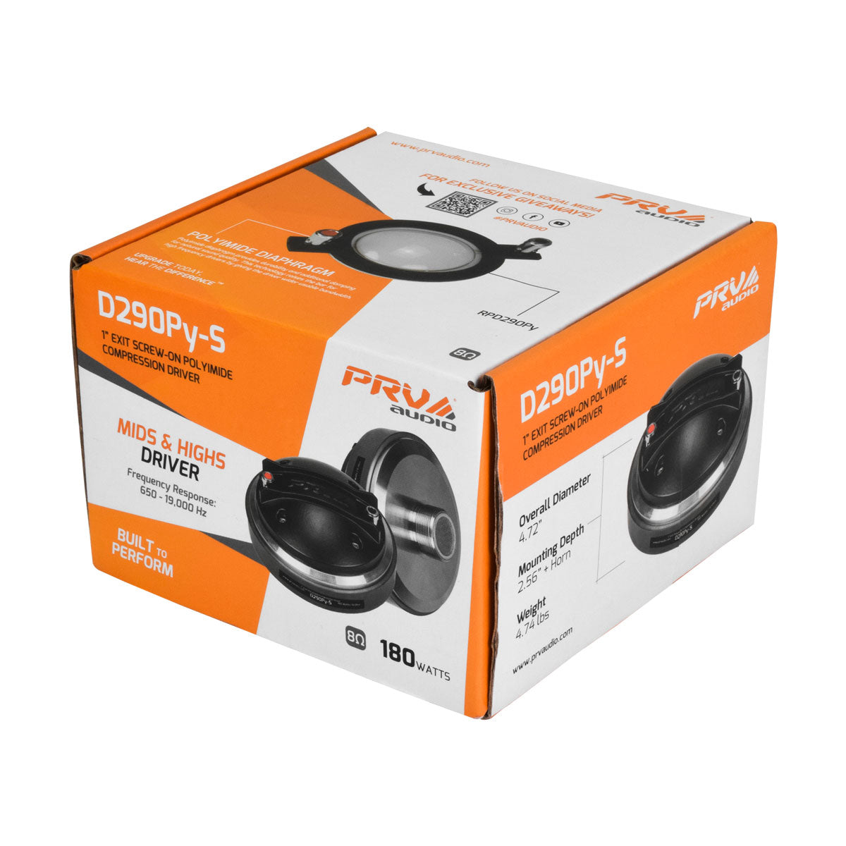 PRV Audio D290Py-S 1in Compression Driver Polyimide Diaphragm