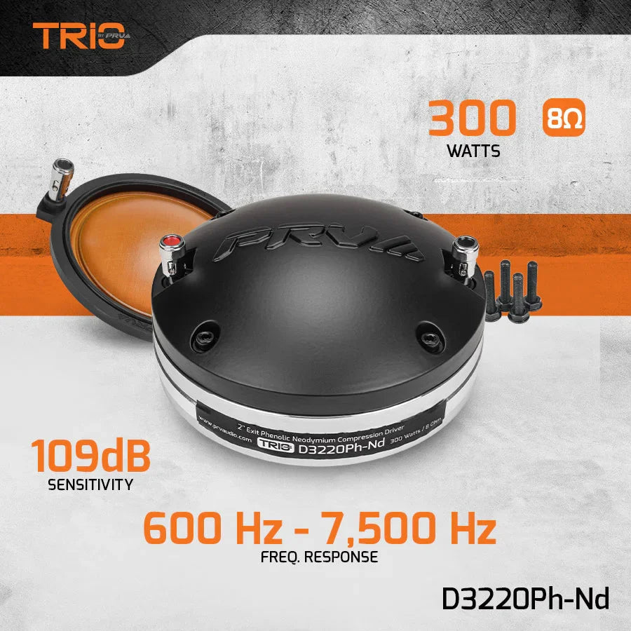 PRV Audio D3220Ph-Nd Driver 2" 300W RMS Midrange Driver PRV Audio