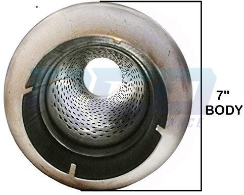 RCD 409 Stainless Steel 7" Round 30" Muffler 4" ID