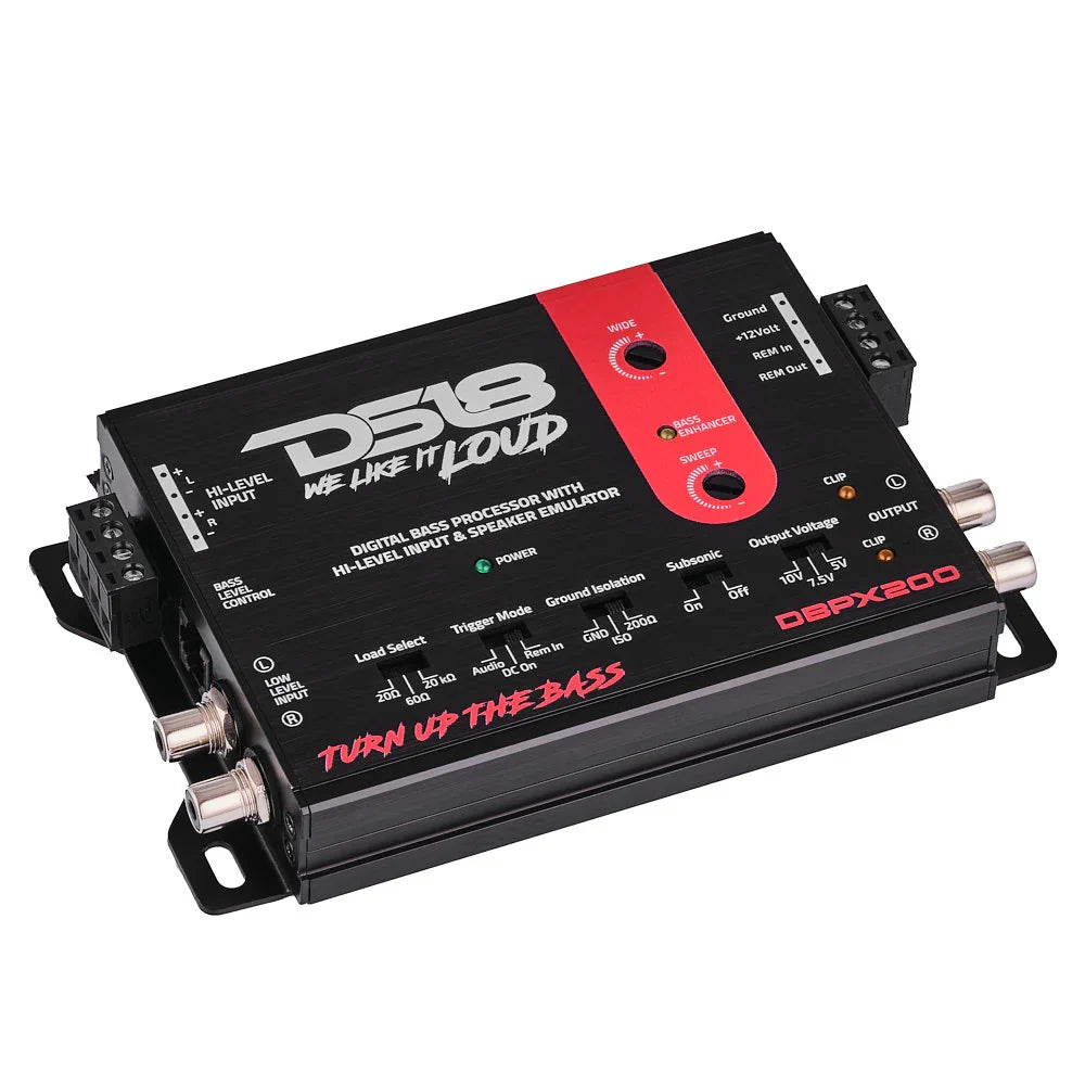 DS18 DBPX200 Digital Bass Processor With Hi to Low Signal Converter & Speaker Emulator DS18