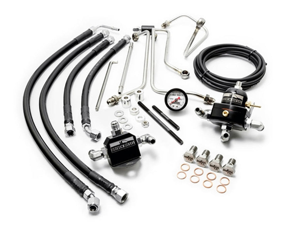Driven Diesel Fuel Bowl Delete Regulated Return Fuel System Kit, 2003-2007 Ford 6.0L Powerstroke Driven Diesel