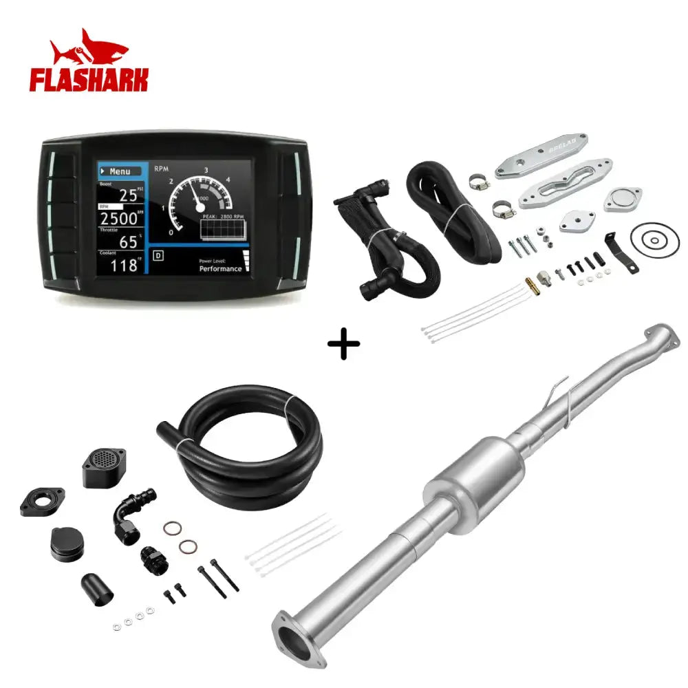 EGR/DPF/CCV/DEF Delete Kit For 2015-2016 6.7L Ford Powerstroke Diesel All-in-One Kit Flashark