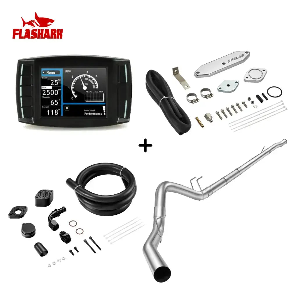 EGR/DPF/CCV/DEF Delete Kit For 2011-2019 6.7L Ford Powerstroke Diesel All-in-One Kit Flashark