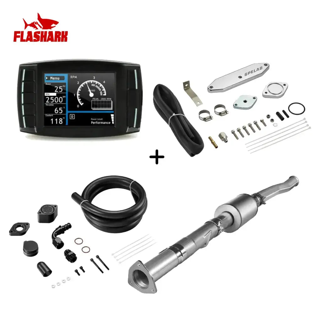 EGR/DPF/CCV/DEF Delete Kit For 2011-2019 6.7L Ford Powerstroke Diesel All-in-One Kit Flashark
