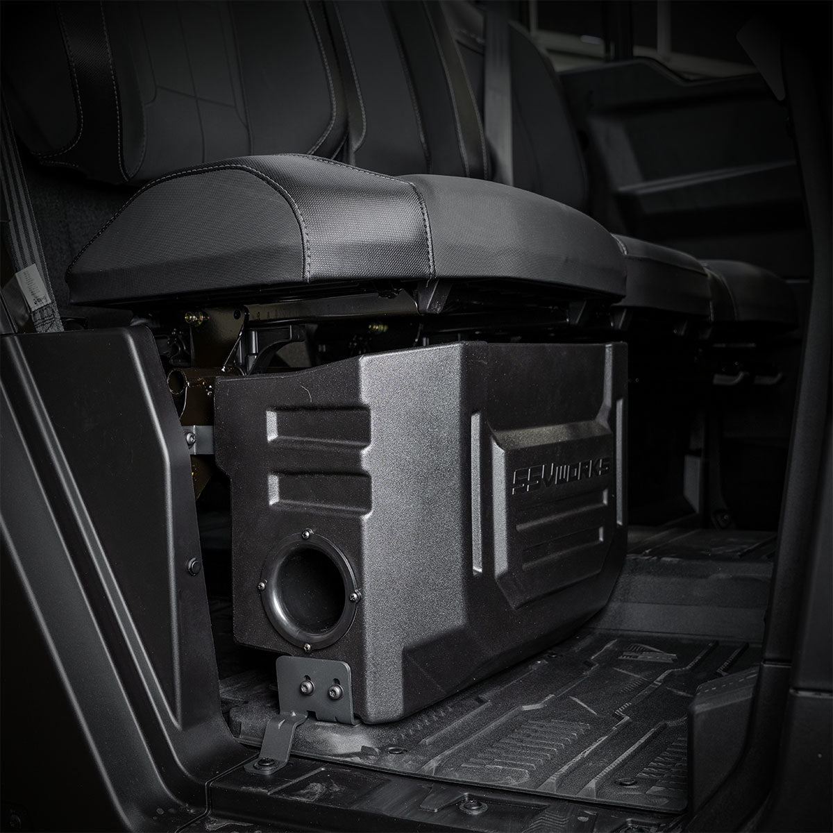 2026 Can-Am® Defender HD11 Passenger-Side, Front or Rear Under-Seat 10" Ported Subwoofer Enclosure SSV Works
