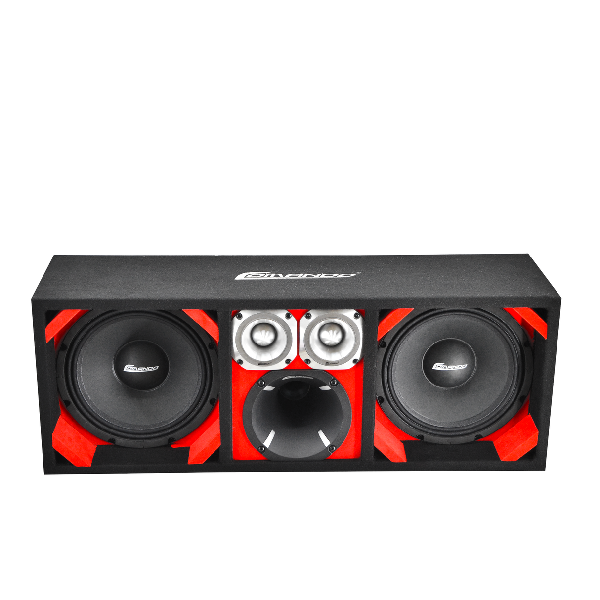 KTPON-210RED / DOUBLE 10’’ RED-BLACK DRIVER + 2TWEETER Comando Audio Inc.