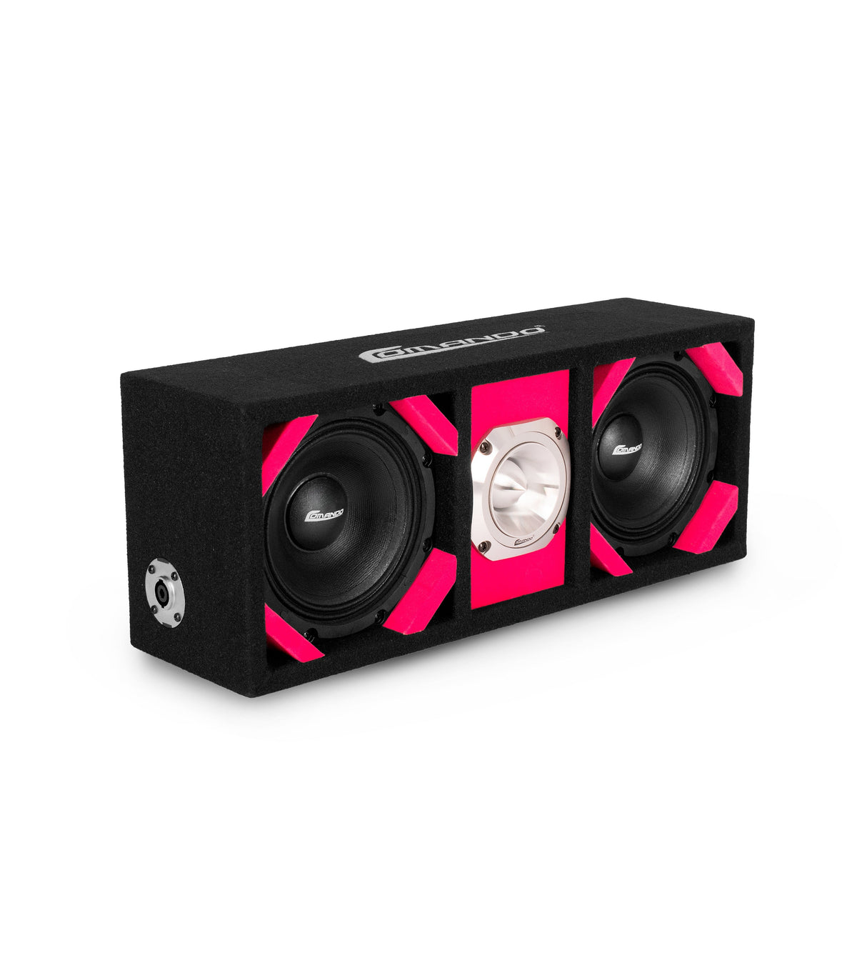 KTPONV2-206PINK / DUAL 6" PINK LOADED PORTED BOX + 1 TWEETER Comando Audio Inc.