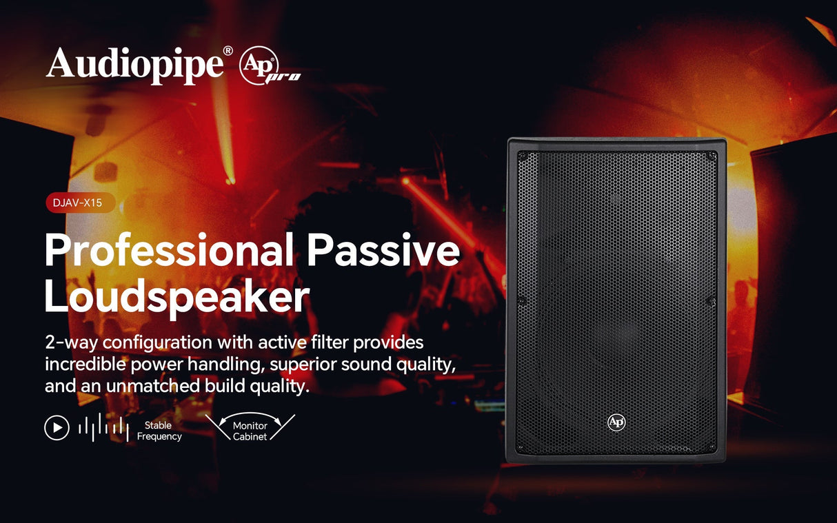 15” 2-Way Professional Passive Loudspeaker (DJAV-X15) Audiopipe