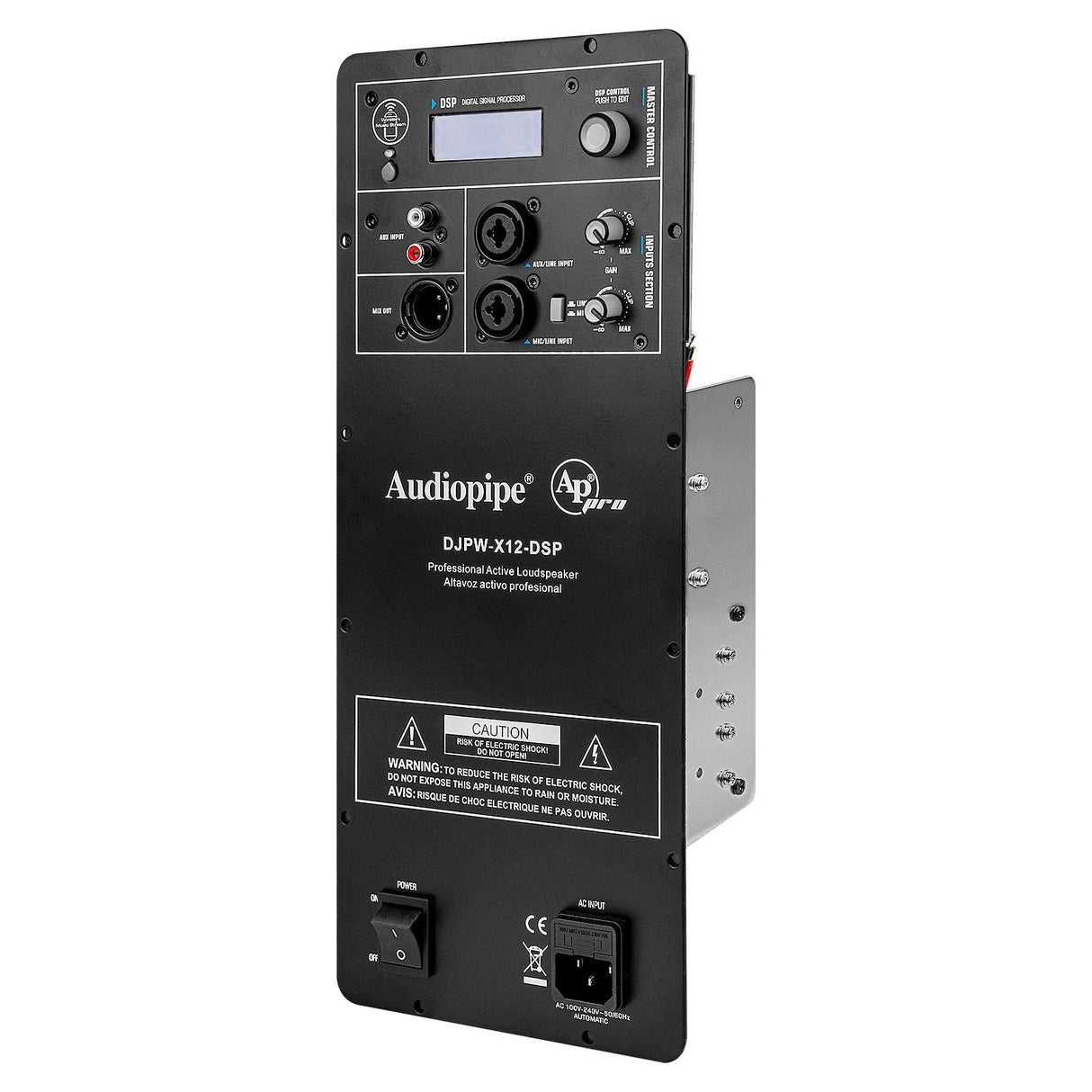 High Power Universal 2-way Plate Amplifier with DSP (DJPW-X12-DSP-AMP) Audiopipe