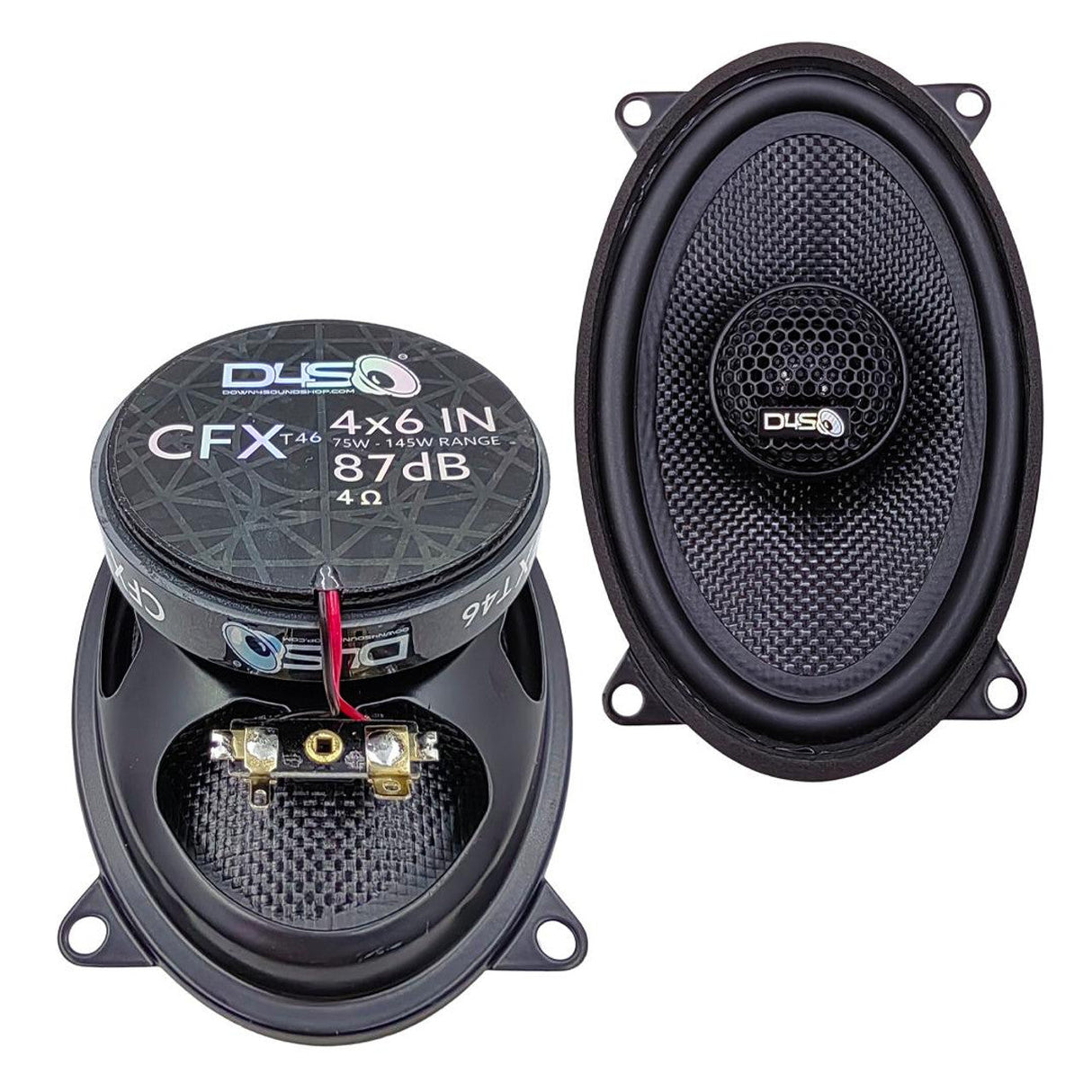 Down4Sound CFXT46 4"x6" 145W RMS Coaxial Speakers (Pair)