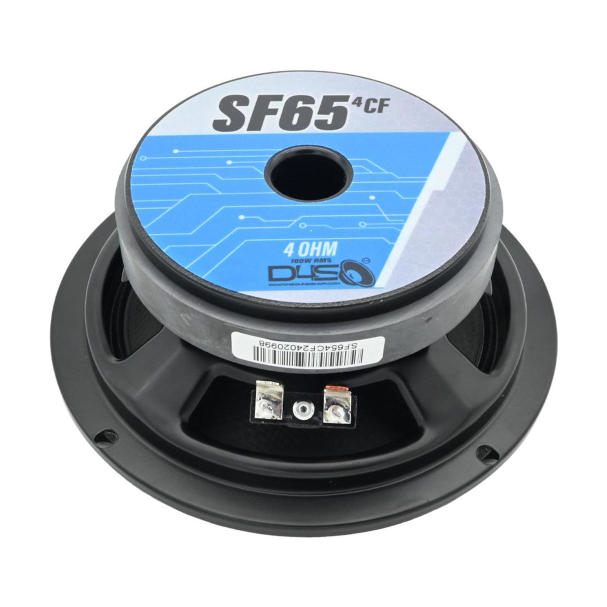 Down4Sound D4S-SF654CF 6.5" 180W RMS Carbon Fiber Water Resistant Shallow Midrange Speaker (Single) Down4Sound