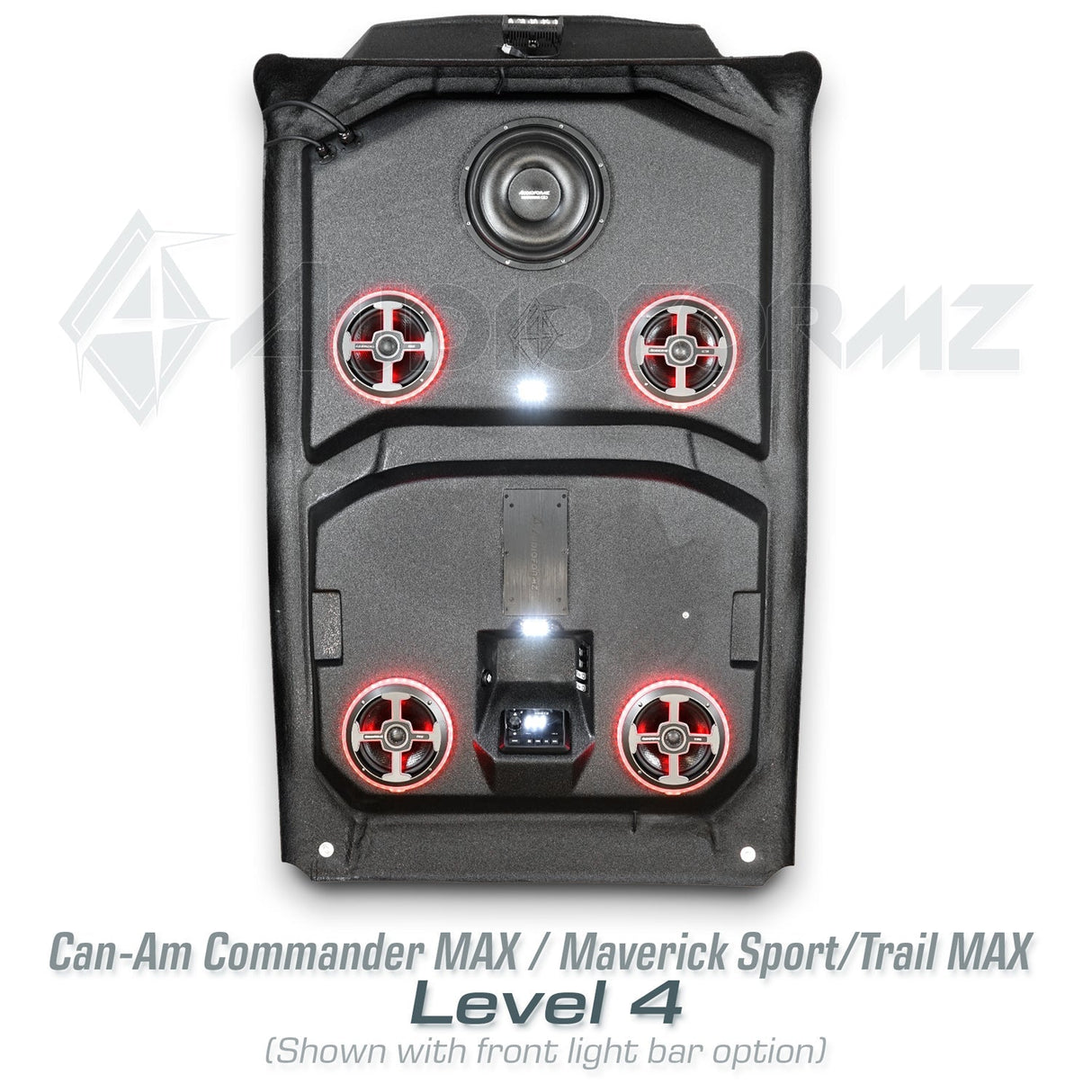 2021+ Can-Am Commander MAX / 2019+ Maverick Sport MAX Stereo Tops (4-Seat) Can-Am
