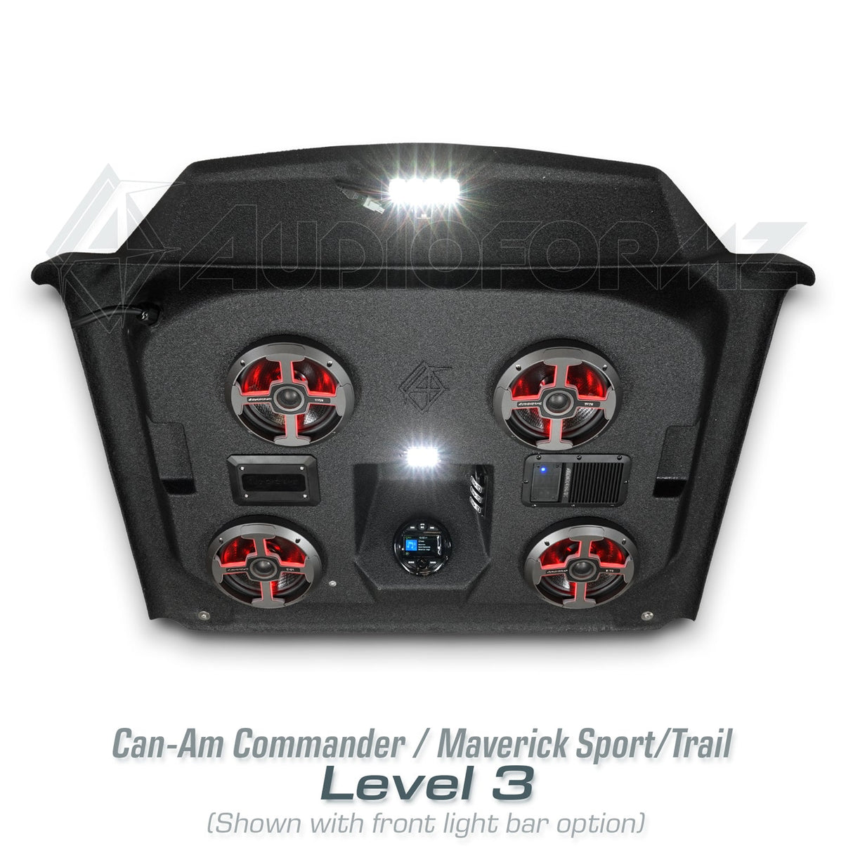 2021+ Can-Am Commander / 2019+ Maverick Sport / 2018+ Maverick Trail Stereo Tops (2-Seat) Can-Am