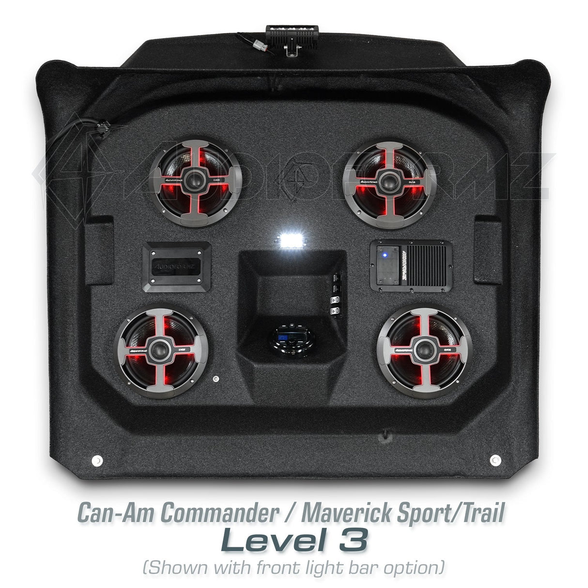 2021+ Can-Am Commander / 2019+ Maverick Sport / 2018+ Maverick Trail Stereo Tops (2-Seat) Can-Am