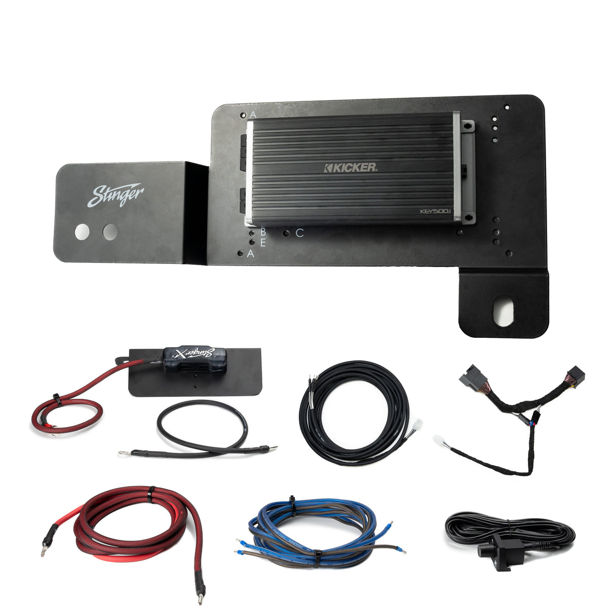 Kicker Plug & Play Mono Key Amp Bundle 2 & 4-Door (NON B&O System) | '21- Current Ford Bronco