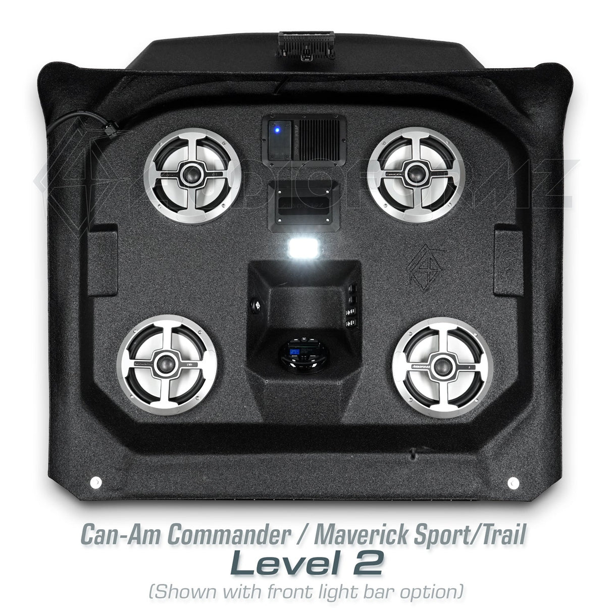 2021+ Can-Am Commander / 2019+ Maverick Sport / 2018+ Maverick Trail Stereo Tops (2-Seat) Can-Am