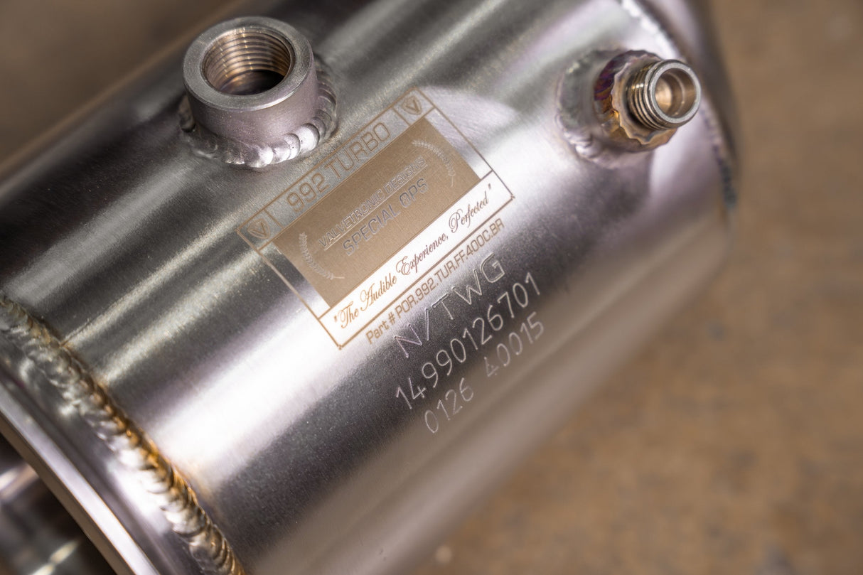 400 Cell Catted Down Pipes For Porsche 992 Turbo / Turbo S Valvetronic Designs