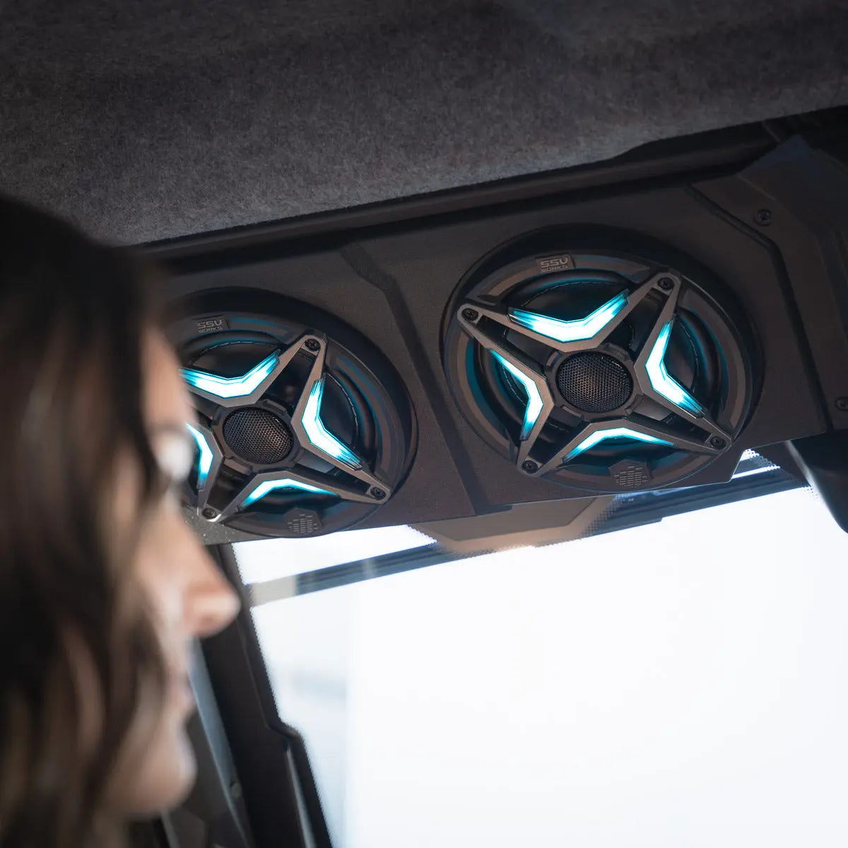 SSV Works V6 6.5in Weatherproof Powersports RGB Full-Range Speakers for UTV's, Boats, RV and more (pair) ssvworks