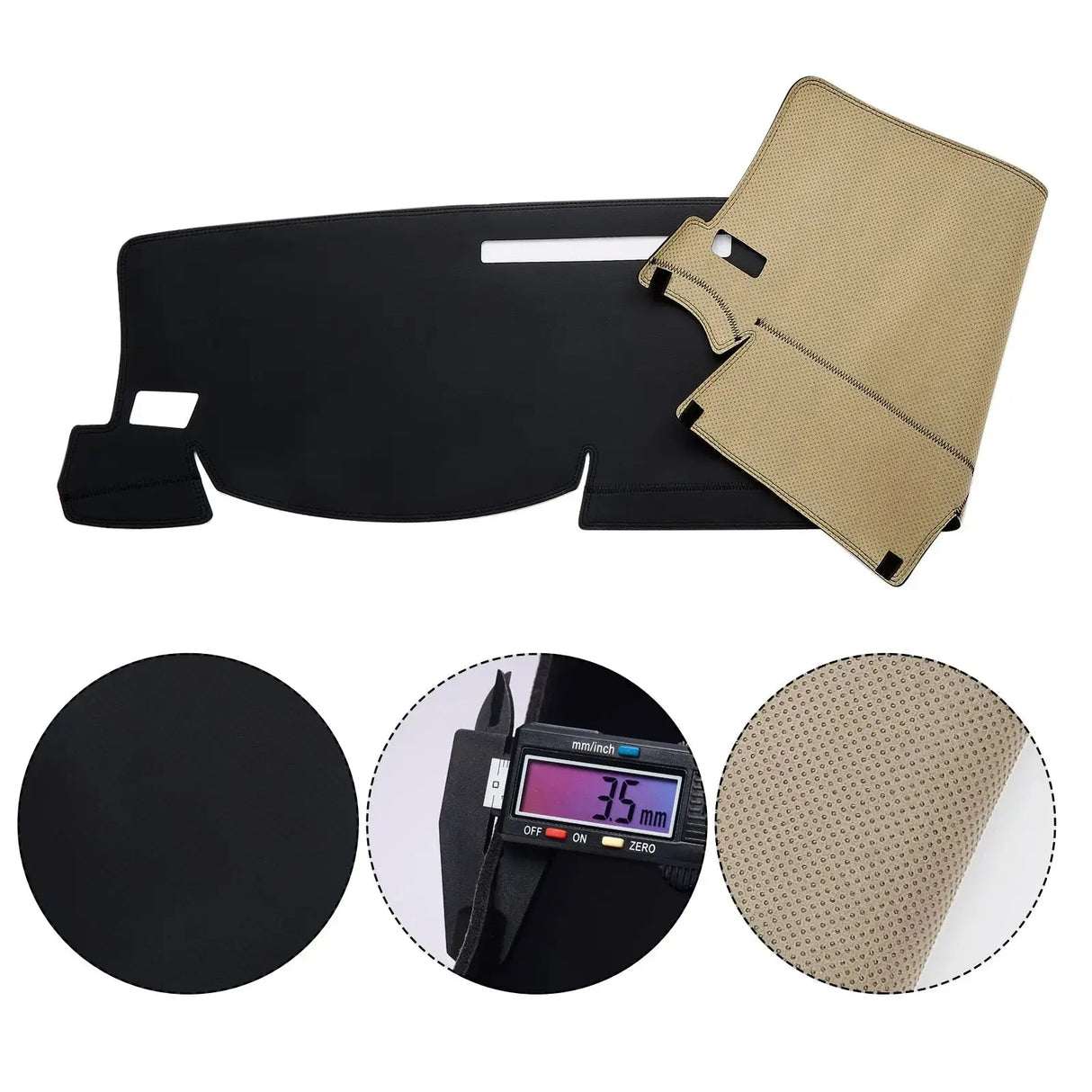 Dash Cover Mat for 2016-2021 Toyota Tacoma (Leather)