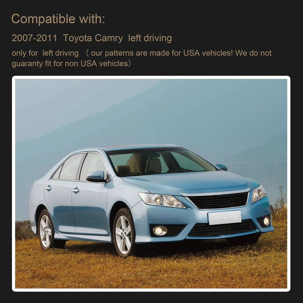 Dash Cover Mat for 2007-2011 Toyota Camry (Suede)