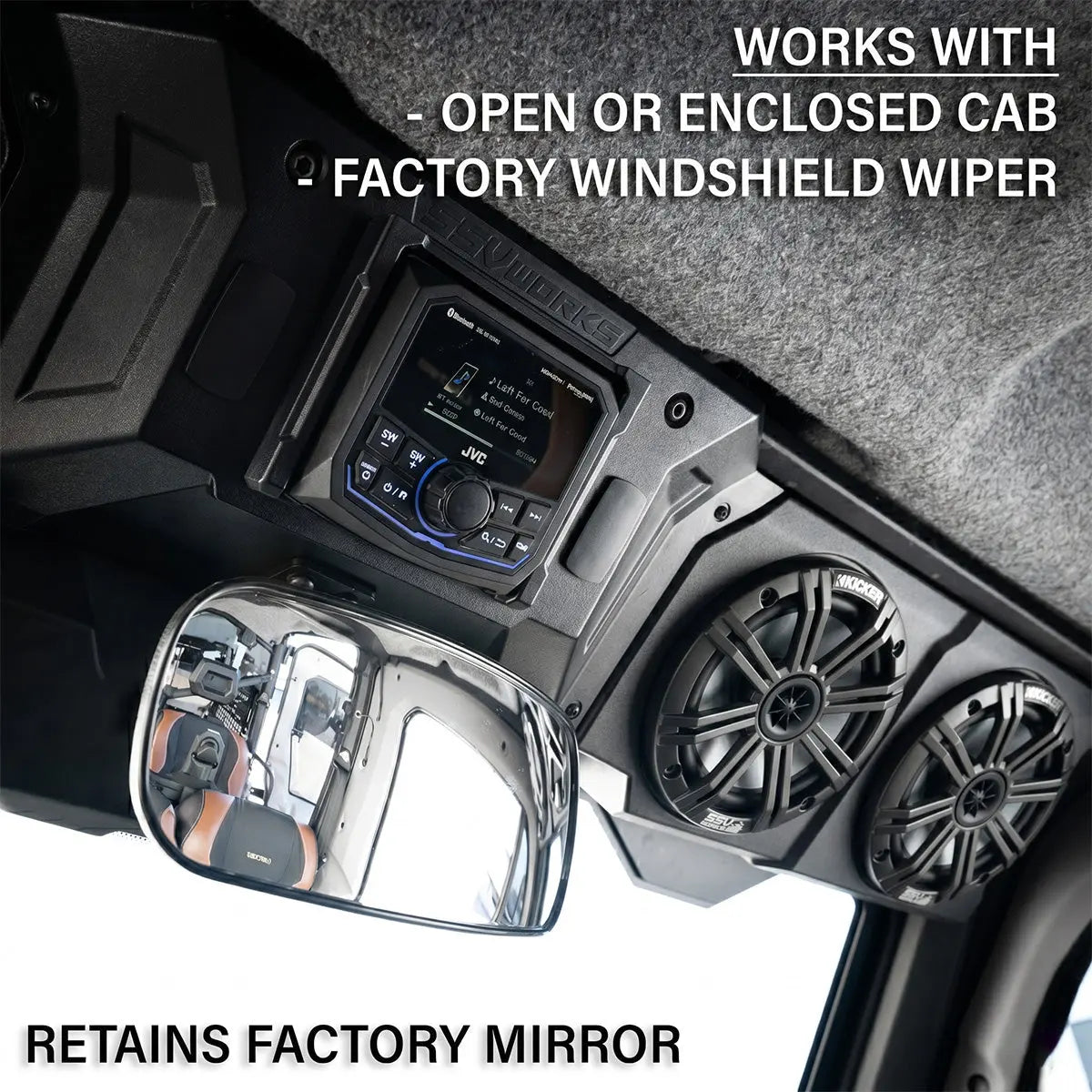 CanAm Defender | 2018-2026 HD10 & 2026 HD11 | 4-Speaker Overhead Sound Bar w/Kenwood Bluetooth and Kicker KM Speakers SSV Works