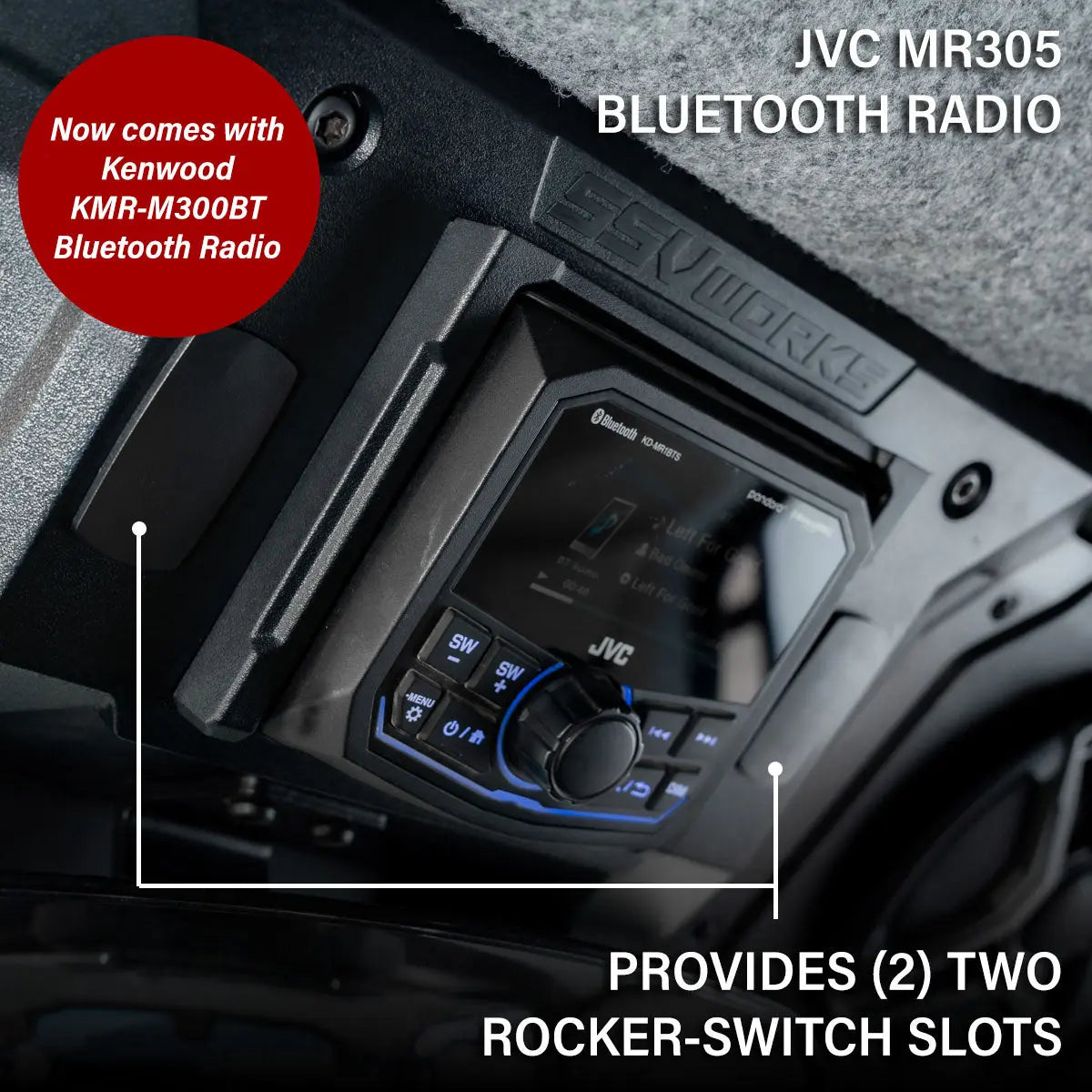 CanAm Defender | 2018-2026 HD10 & 2026 HD11 | 4-Speaker Overhead Sound Bar w/Kenwood Bluetooth and Kicker KM Speakers SSV Works