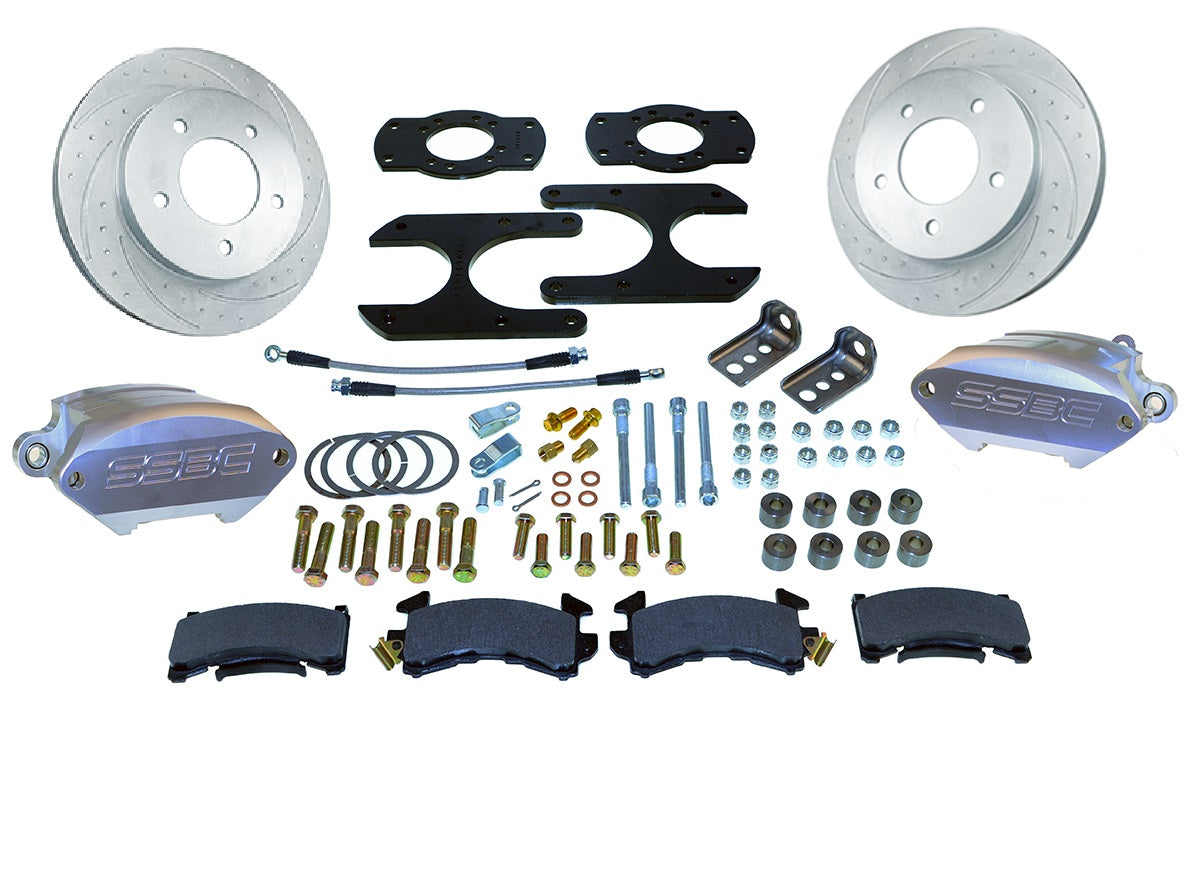 American Made Sport R1 Billet Aluminum Rear Drum to Disc Brake Conversion Kit W/Rotors. Clear A111-21