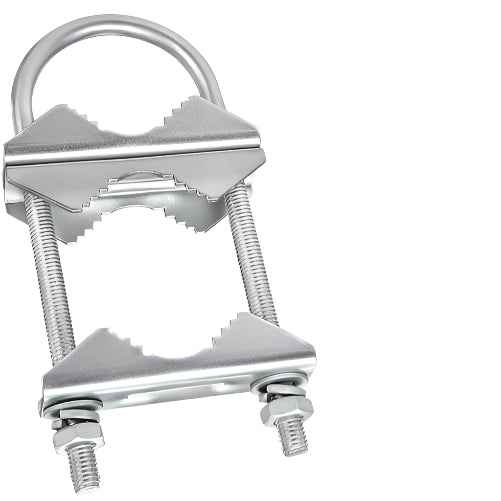 Double Antenna Mast Clamp V-Jaw Bracket U Bolts Pipe Mounting Hardware TekShack