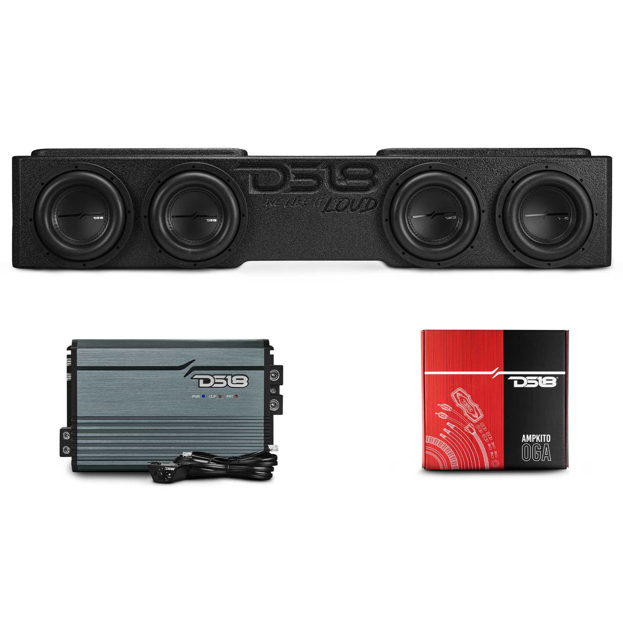 Loaded 4 x 8" Subwoofer Enclosure for Chevy/GMC Crew Cabs (2007-2026) and Ford F-150/Super Duty Crew Cabs (2009-2026)