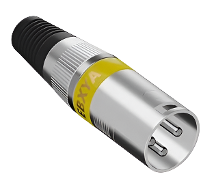 EBXYA XLR, 3 Pins Male Microphone Audio Cable Connector 1 Pack YELLOW TekShack