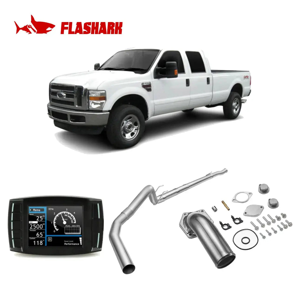 2008-2010 6.4L Ford Powerstroke All-in-One Kit DPF/DEF/EGR Delete Flashark