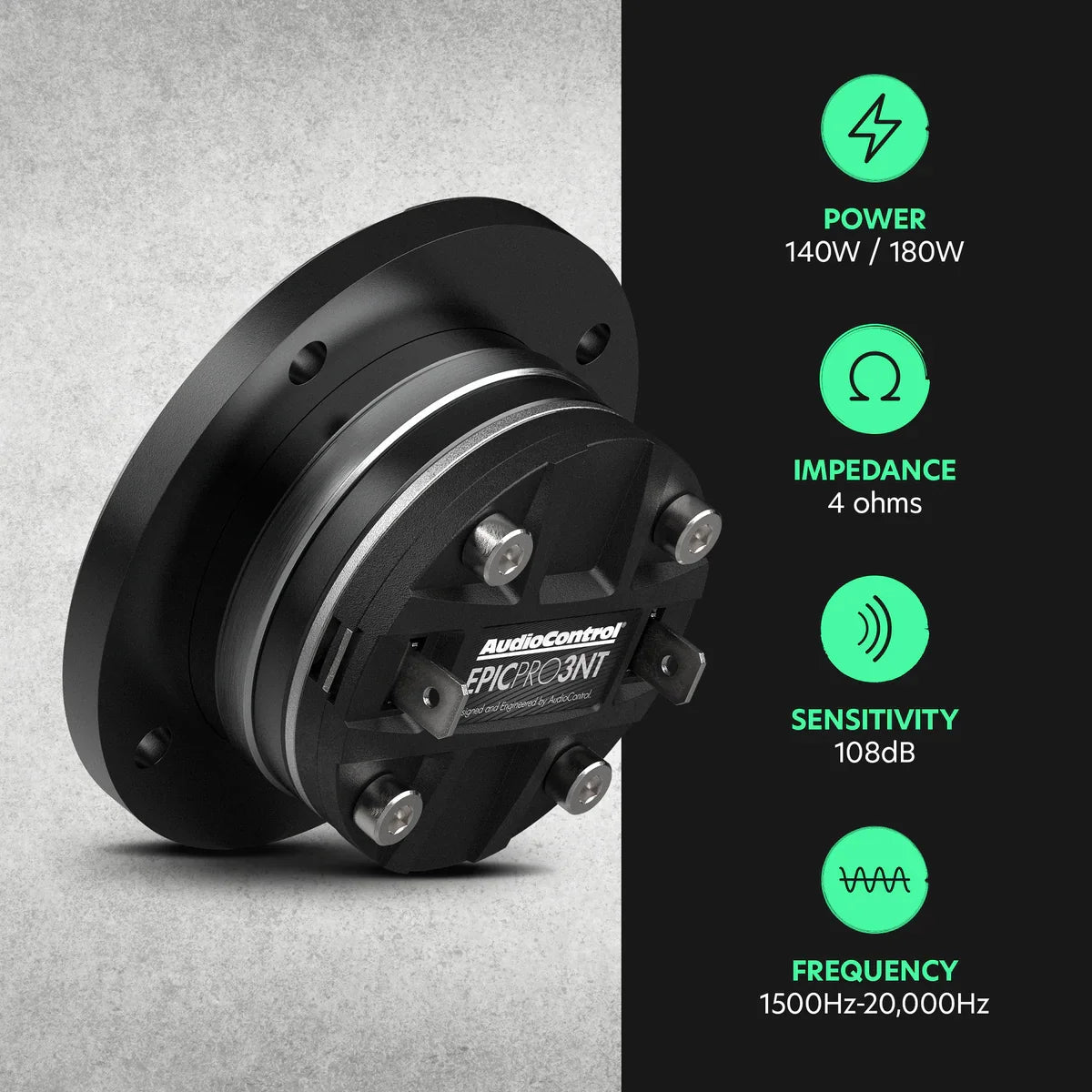 AudioControl EPICPRO3NT 3" 140W RMS Neodymium Tweeters (Pair) AudioControl