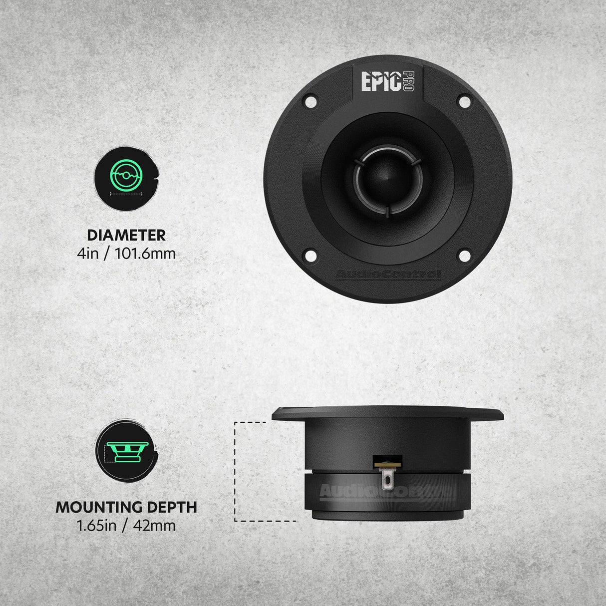 AudioControl EPICPRO4T 4" 80W RMS Bullet Tweeters (Pair) AudioControl