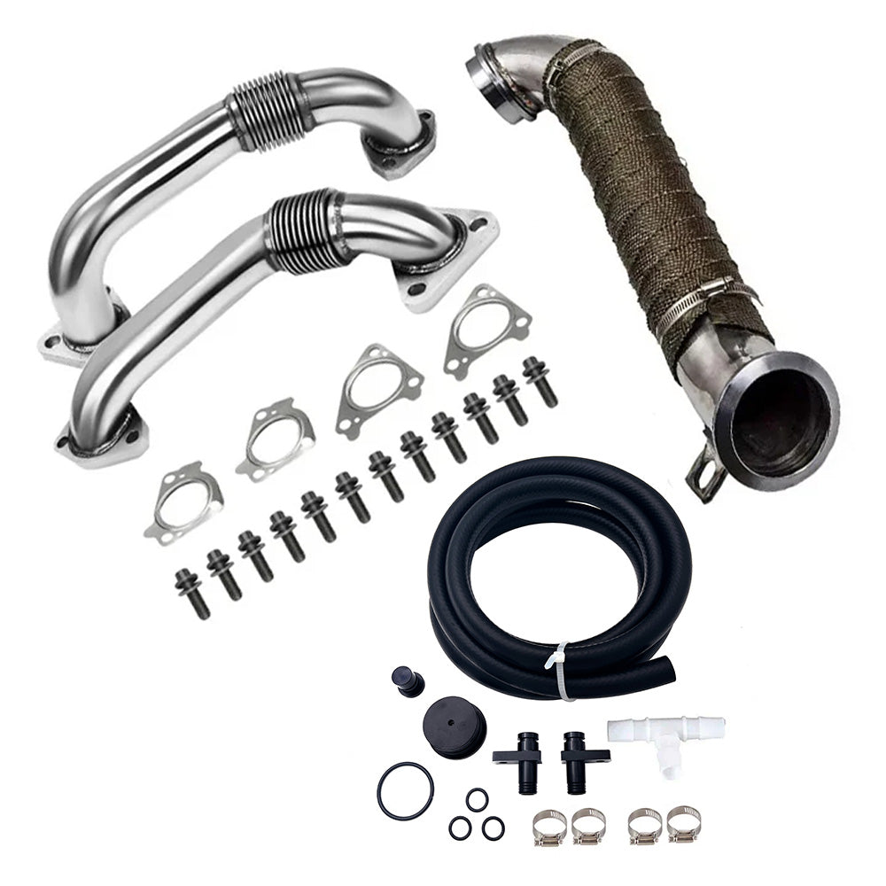 TruckTok 2004.5-2010 6.6L Duramax Up-Pipe & 3" Downpipe w/CCV Reroute Kit TruckTok