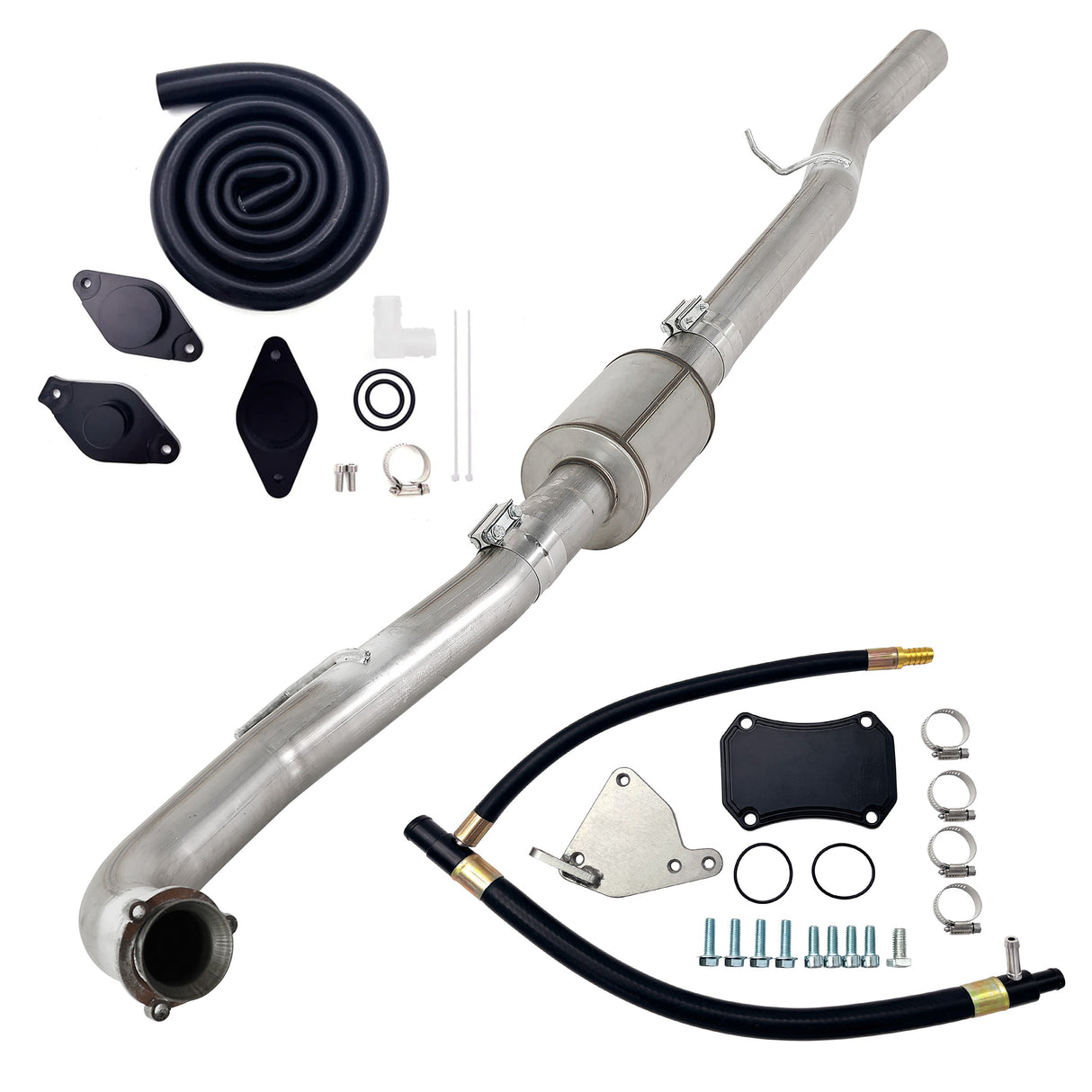 TruckTok 2015.5-2016 6.6L Duramax LML 4" DPF & CAT Delete Pipe & EGR Cooler Delete Kit TruckTok