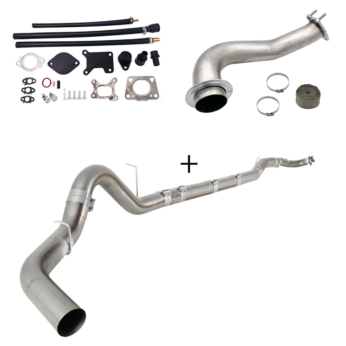 TruckTok 2017-2023 6.6L Duramax L5P DPF/CCV/EGR Delete & Downpipe w/Can Bus kit TruckTok