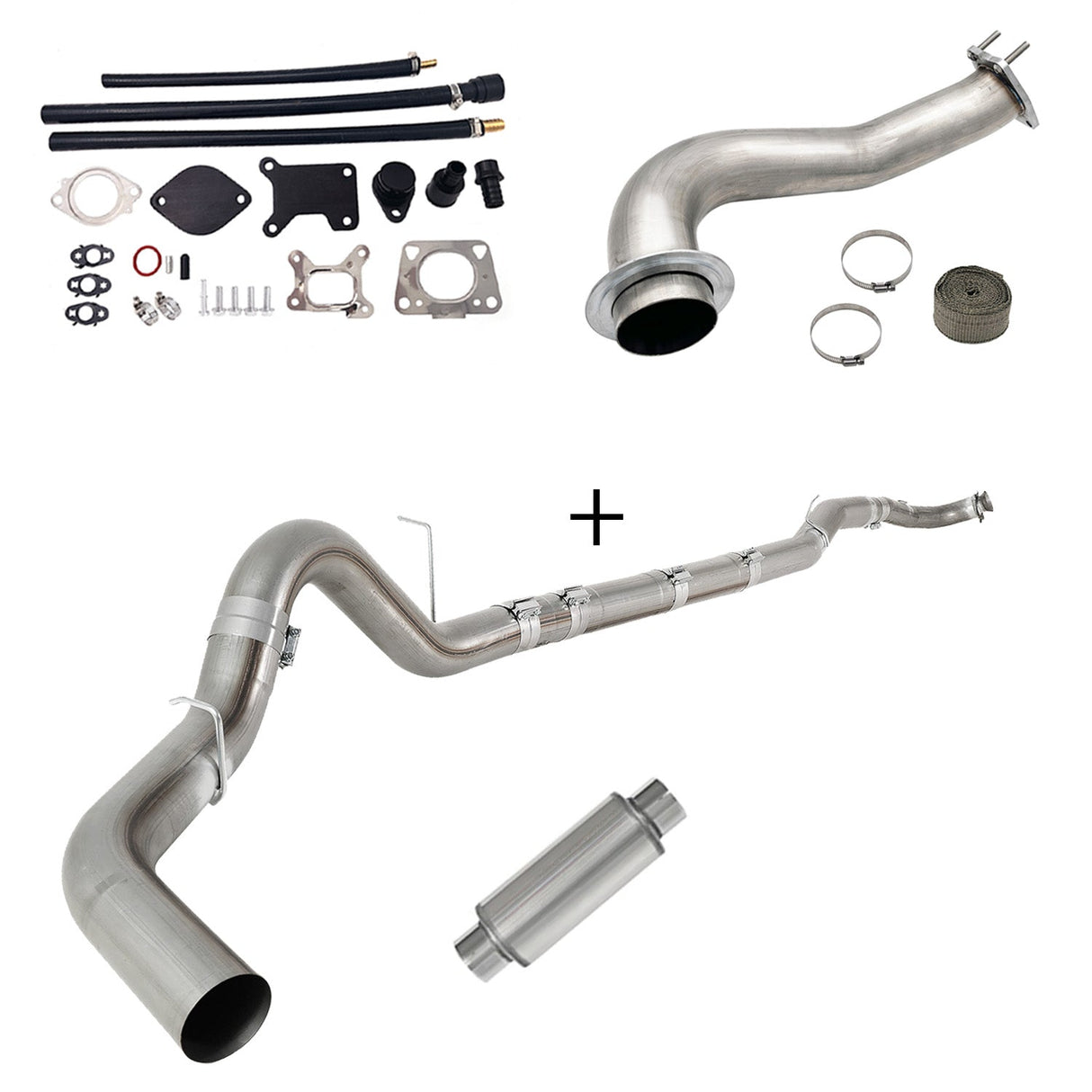 TruckTok 2017-2023 6.6L Duramax L5P DPF/CCV/EGR Delete & Downpipe w/Can Bus kit TruckTok