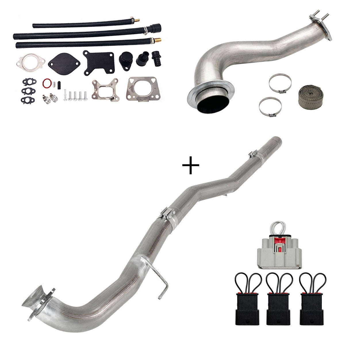 TruckTok 2017-2023 6.6L Duramax L5P DPF/CCV/EGR Delete & Downpipe w/Can Bus kit TruckTok