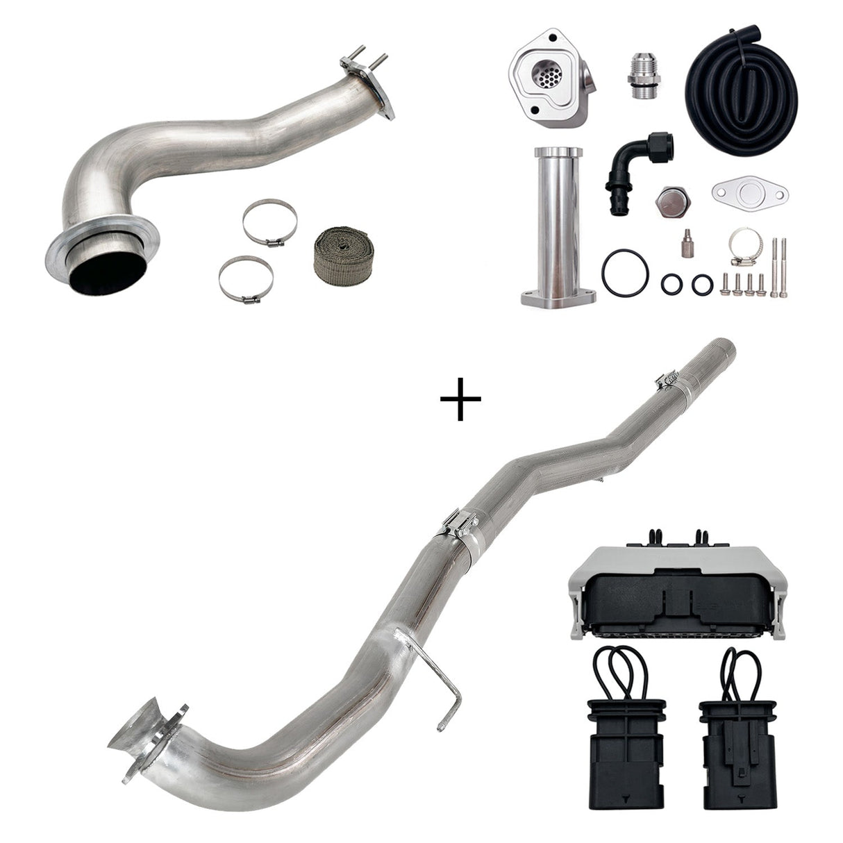 TruckTok 2017-2023 6.6L Duramax L5P DPF/CCV/EGR Delete & Downpipe w/Can Bus kit TruckTok