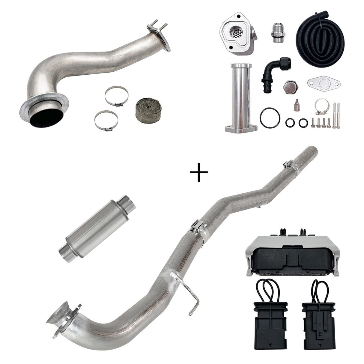 TruckTok 2017-2023 6.6L Duramax L5P DPF/CCV/EGR Delete & Downpipe w/Can Bus kit TruckTok