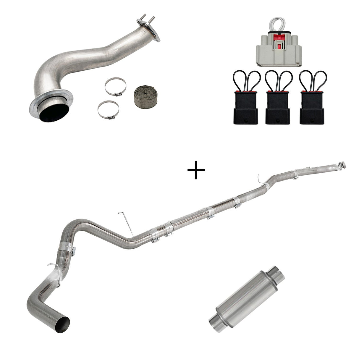TruckTok 2017-2023 6.6L Duramax L5P DPF/CCV/EGR Delete & Downpipe w/Can Bus kit TruckTok
