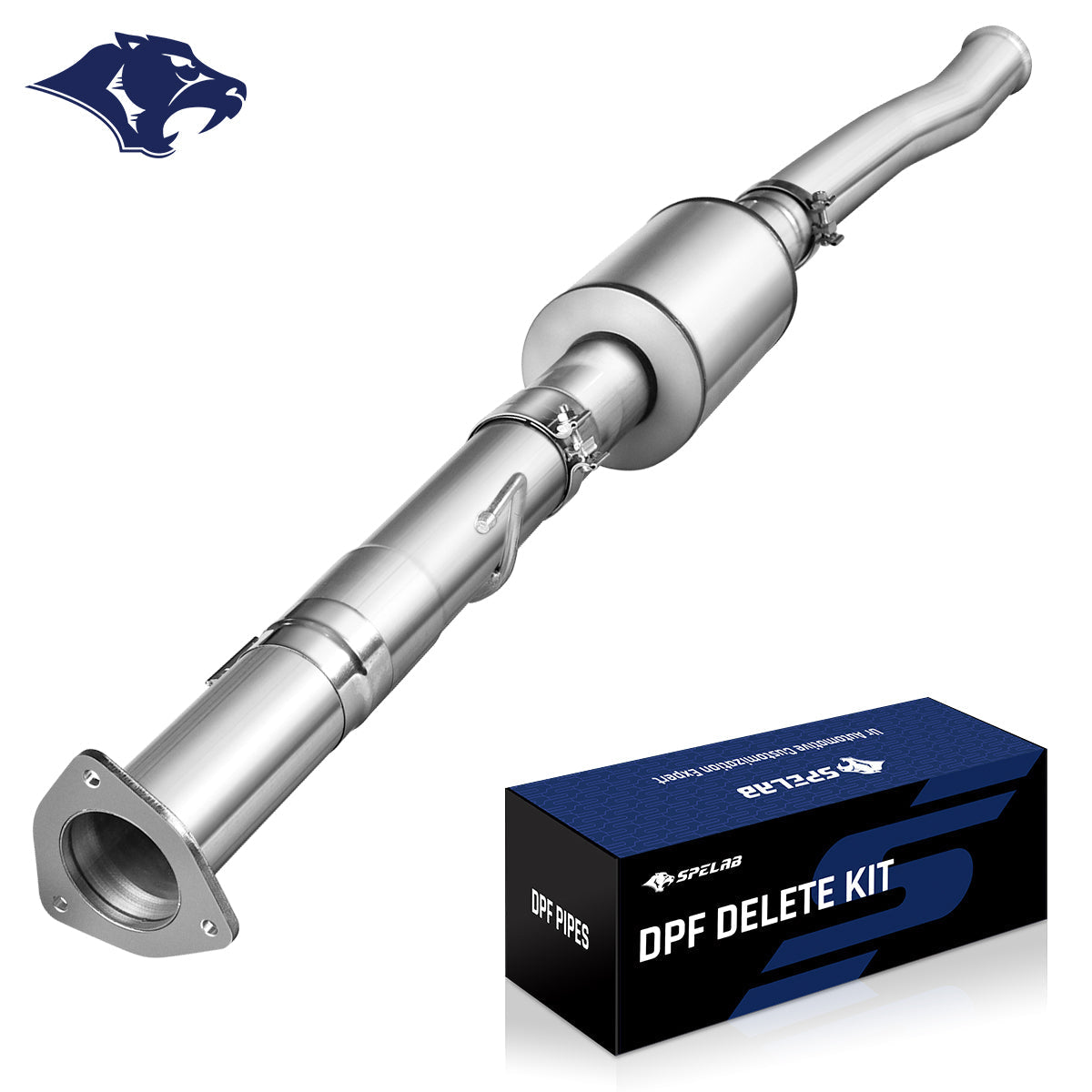 4"/5" 2011-2024 Ford 6.7 Powerstroke DPF Delete Race Pipe w/Muffler Exhaust | SPELAB