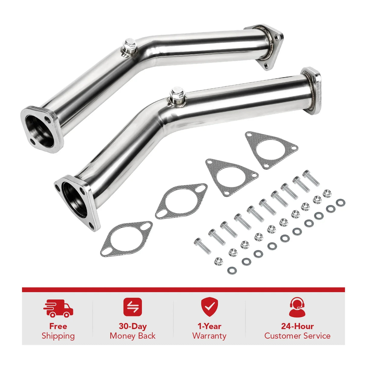 Downpipe Exhaust/Test Pipes for 2003-2007 Nissan 350z With Gaskets And Bolts